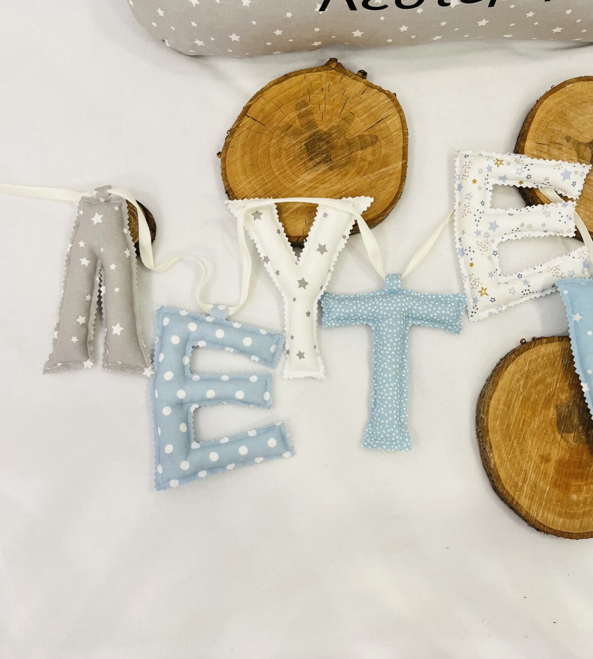 Γκρι-Γαλάζιο Name Banner - Image 2