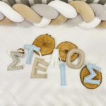 γιρλάντα μπεζ και γαλάζιο