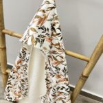 μπουρνούζι βρεφικό κάπα με σχέδιο φθινοπωρινά φύλλα