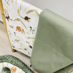 σετ σεντόνια για κούνια και για λίκνον λαδί