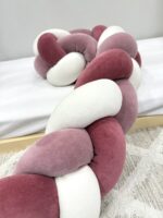 Πάντα Kούνιας Πλεξούδα Old pink-Dusty pink-Εκρού - Image 2