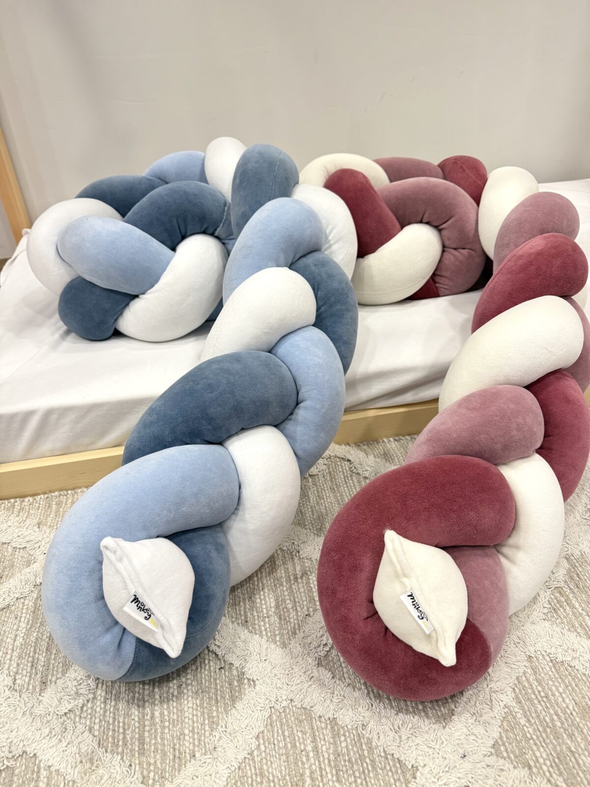 Πάντα Kούνιας Πλεξούδα Old pink-Dusty pink-Εκρού - Image 3