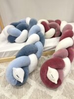 Πάντα Kούνιας Πλεξούδα Old pink-Dusty pink-Εκρού - Image 3