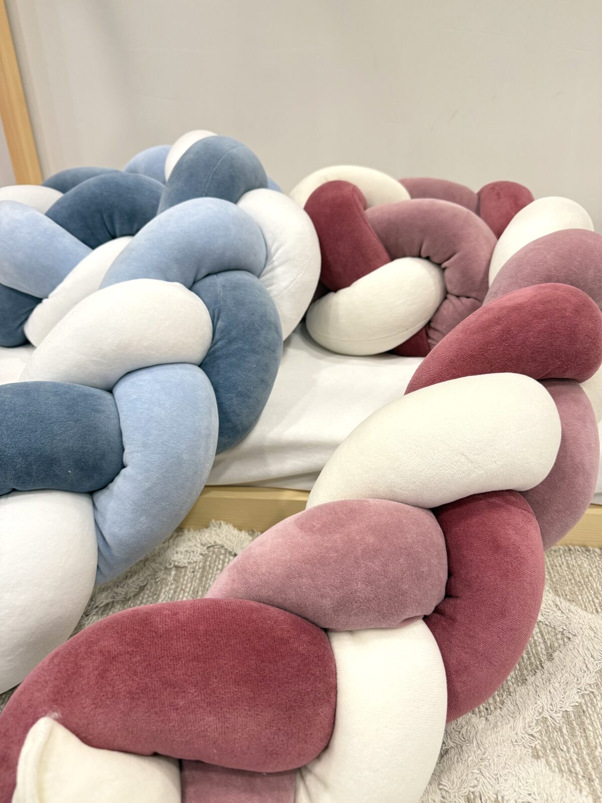 Πάντα Κούνιας Πλεξούδα Indigo-Γαλάζιο-Λευκό - Image 2