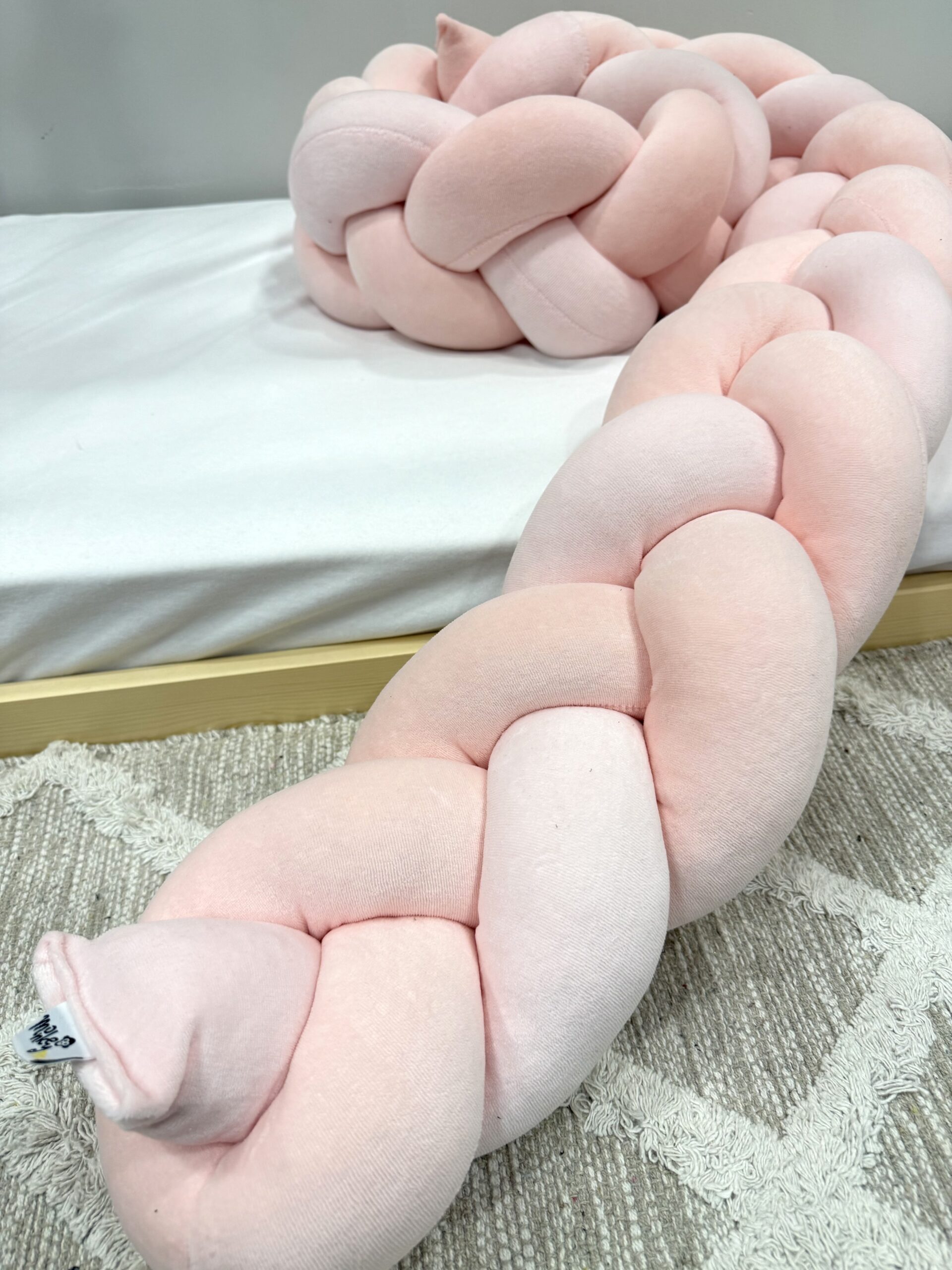 πάντα κούνιας πλεξούδα baby pink πάντα κούνιας πλεξούδα ροζ παστελ