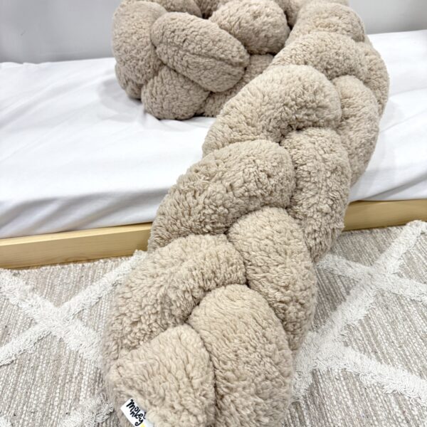 πάντα κούνιας πλεξούδα μπουκλέ teddy μπεζ