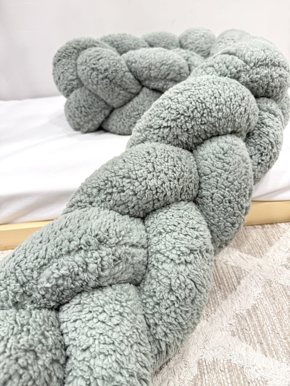 Πάντα Κούνιας Πλεξούδα Teddy Old Green - Image 2