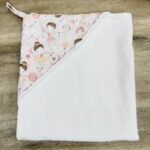 μπουρνούζι βρεφικό κάπα με σχέδιο μπαλαρίνες ροζ