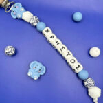 Χειροποίητο Κλιπ Πιπίλας 'Little Elephant' με Όνομα