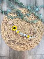 Χειροποίητο Κλιπ Πιπίλας 'Sunny Bloom' Προσωποποιημένο