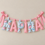 Χειροποίητο Προσωποποιημένο Name Banner Peppa