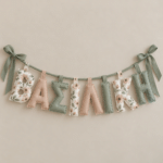 Χειροποίητο Προσωποποιημένο Name Banner Vintage bloom