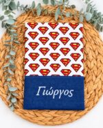 θήκη βιβλιαρίου υγείας με όνομα super man