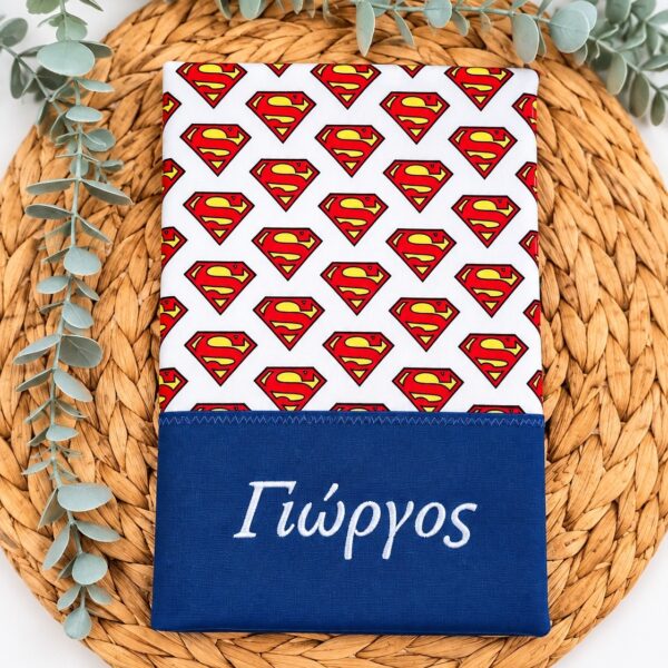 θήκη βιβλιαρίου υγείας με όνομα super man